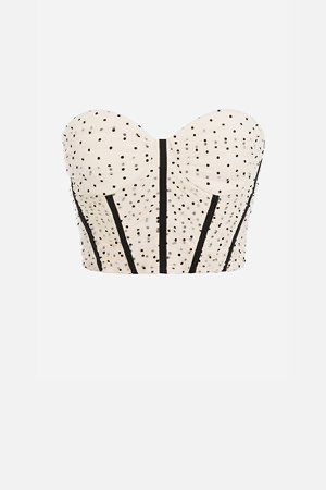 Tulle corset with polka dots