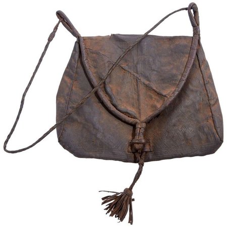 vintage afghani leather bag