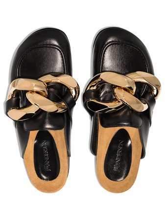 Shop JW Anderson Chain loafer mules with Express Delivery - FARFETCH