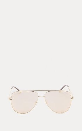 Quay Australia Gold X Desi Sunglasses | PrettyLittleThing
