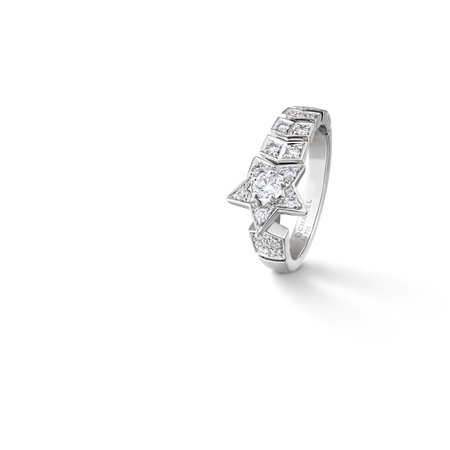 Comète Chevron ring - 18K white gold, diamonds - J11457 - CHANEL