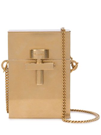 Shop gold Oscar de la Renta Alibi mini metal bag with Express Delivery - Farfetch