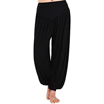 Amazon.com: LANMAY Women's Elastic Soft Modal Yoga Sports Pants Dance Harem Pants Large Black : Clothing, Shoes & Jewelry