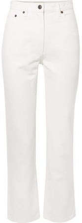Charlee High-rise Straight-leg Jeans - White