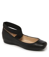 Jessica Simpson Women Mandalaye Leather SquareToe Criss Cross Ankle Straps Ballet Flats Black leather upper 04
