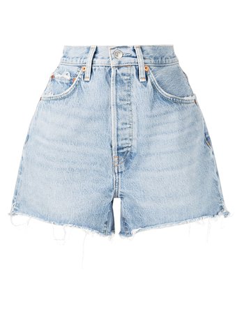 Shop RE/DONE cut-off denim shorts with Express Delivery - FARFETCH
