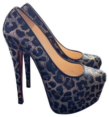 *clipped by @luci-her* Christian Louboutin Leopard Daffodils Platforms Size EU 37 (Approx. US 7) Regular (M, B) - Tradesy