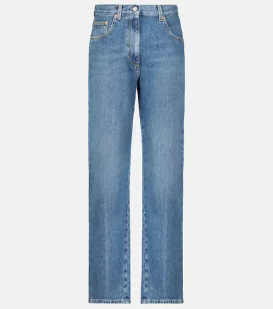 High Rise Straight Jeans in Blue - Gucci | Mytheresa