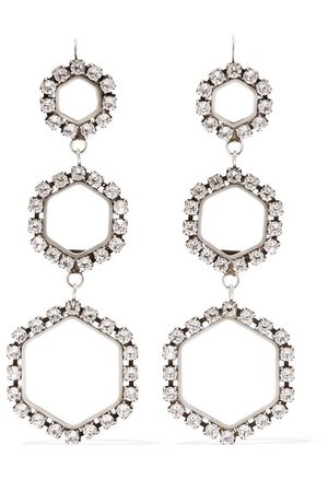 Isabel Marant | Silver-tone crystal earrings | NET-A-PORTER.COM