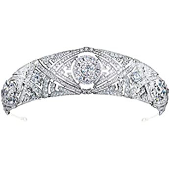 SEPBRIDALS Austrian Crystals CZ Meghan Princess Wedding Bridal Tiara Crown Diadem Hair Accessories HG078 : Amazon.co.uk: Jewellery