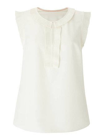 Boden Peggy Pleated Top at John Lewis & Partners