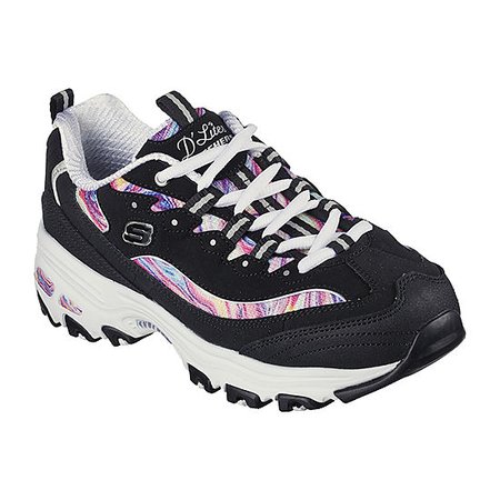 Skechers D'Lites Whimsical Dreams Womens Walking Shoes, Color: Black Multi - JCPenney
