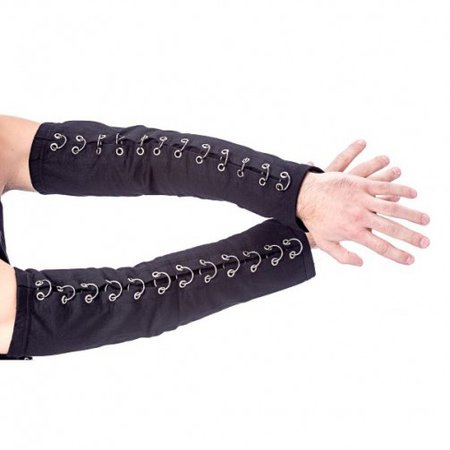 Gothic shop: men's gloves, black cotton and metal rings