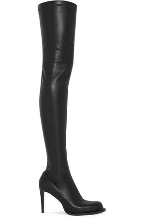 Stella McCartney | Faux stretch-leather thigh boots | NET-A-PORTER.COM