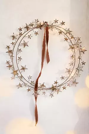 Aged Iron Star Wreath | AnthroLiving
