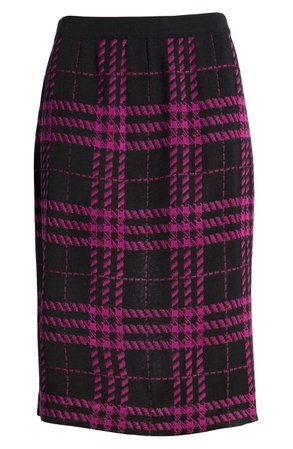 Ming Wang Plaid Knit Skirt | Nordstrom