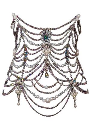 pearl bead belt corset @White_oleander