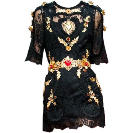 heart black dress