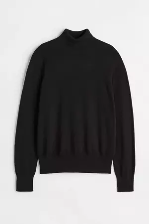Fine-knit Turtleneck Sweater - Black - Ladies | H&M CA