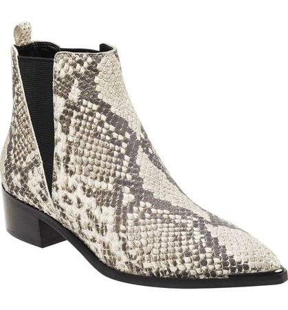 'Yale' Chelsea Boot, Main, color, NATURAL SNAKE LEATHER