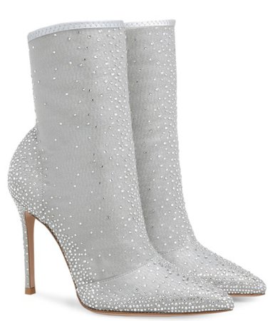 Silver Heeled Ankle Boots