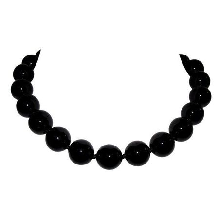 black bead necklace