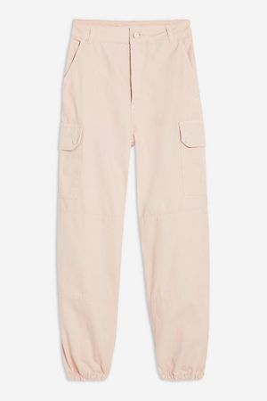 Pink Cuffed Utility Cargo Trousers | Topshop