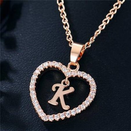 initial necklace k