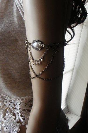 Chain Armlet, Shoulder Armor, Chain Shoulder Jewelry, Shoulder Piece, Arm Bronze Tattoo, Boho Jewelry