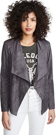 BB Dakota Women's Wade Drape Front Faux Suede Jacket at Amazon Women's Coats Shop