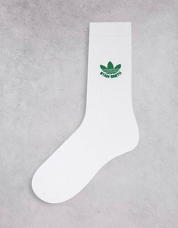adidas Originals Stan Smith crew socks in off white | ASOS
