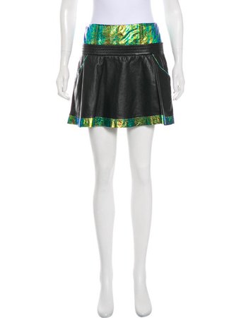 Theyskens' Theory Iridescent Leather Mini Skirt - Clothing - WTHYS26162 | The RealReal