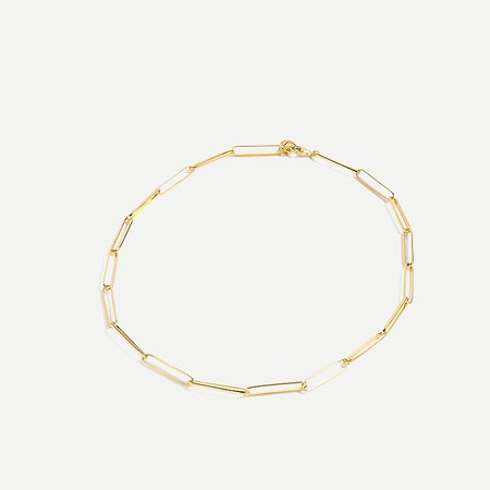 gold J.Crew: Demi-fine 14k Gold-plated Short Paper Clip Necklace For Women