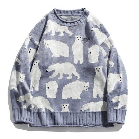 Aelfric Eden Polar Bear Full Print Knitted Sweater – Aelfric eden