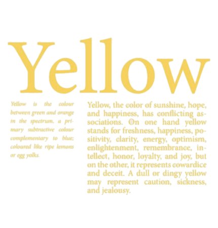 yellow letters