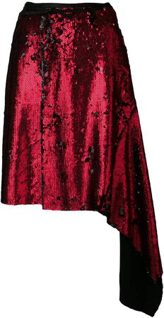 Marques'almeida asymmetric sequinned skirt