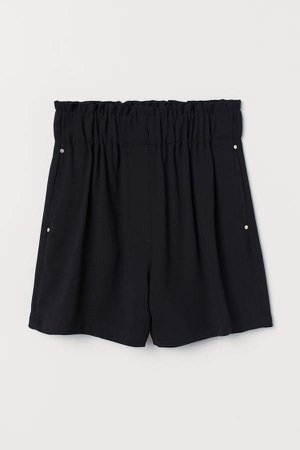 Paper-bag Shorts - Black