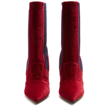 Fendi Contrast-panel point-toe sock boots ($600)