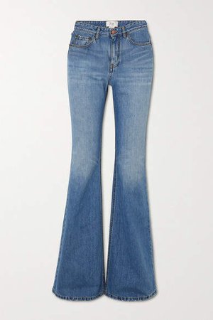 Victoria, Victoria Beckham - High-rise Flared Jeans - Mid denim