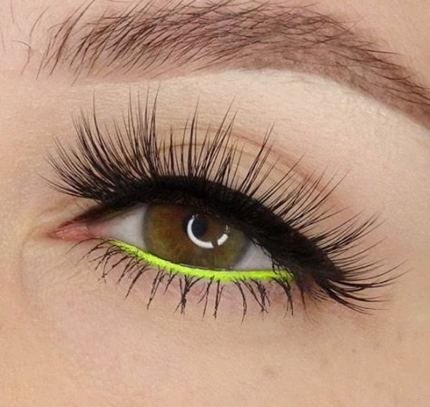 Natural Eye Makeup w/ Neon Green Liner