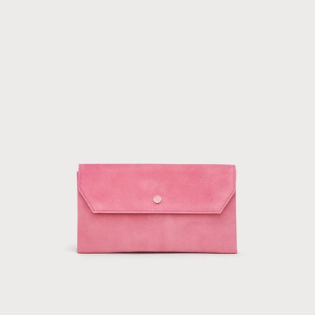 Dora Pink Suede Envelope Clutch | Clutch Bags | Handbags | Collections | L.K.Bennett, London