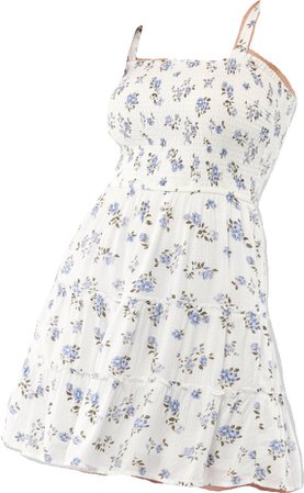 blue white floral hollister mini dress