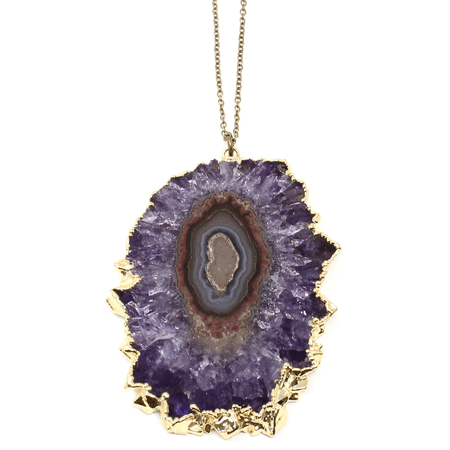 amethyst crystal necklace pendant