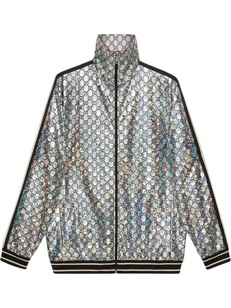Gucci Laminated Sparkling Gg Jersey Jacket | Farfetch.com