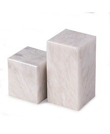 Bey-Berk Marble Cube Design Bookends - Macy's