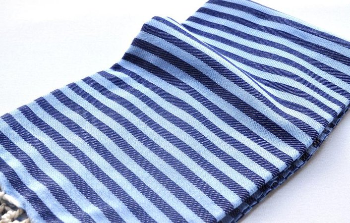Turkish beach Towel blue beach blanket pre washed soft | Etsy