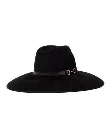 Gucci Horsebit Leather-trimmed Felt Hat in Black - Lyst