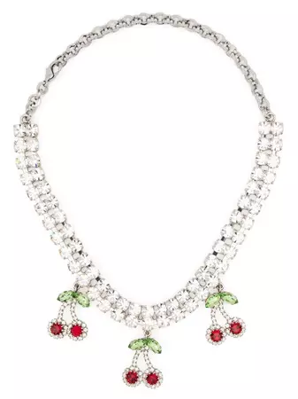 Alessandra Rich cherry-pendant crystal-embellished Necklace - Farfetch