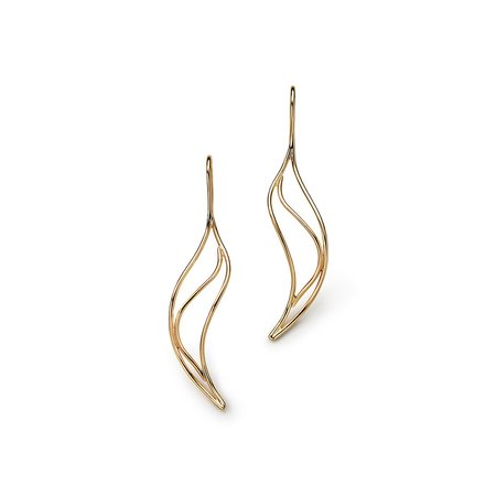 Elsa Peretti® Wave earrings in 18k gold, small. | Tiffany & Co.