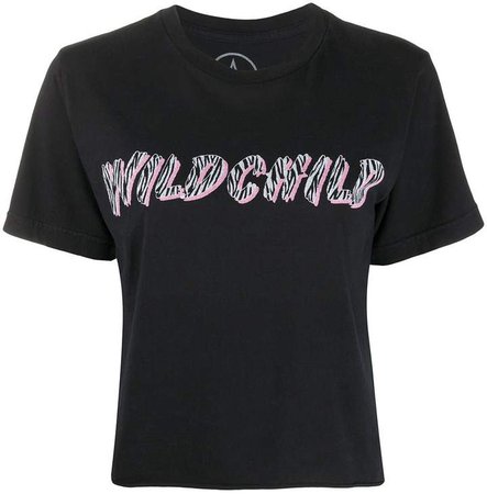 Local Authority Wild Child print cropped T-shirt